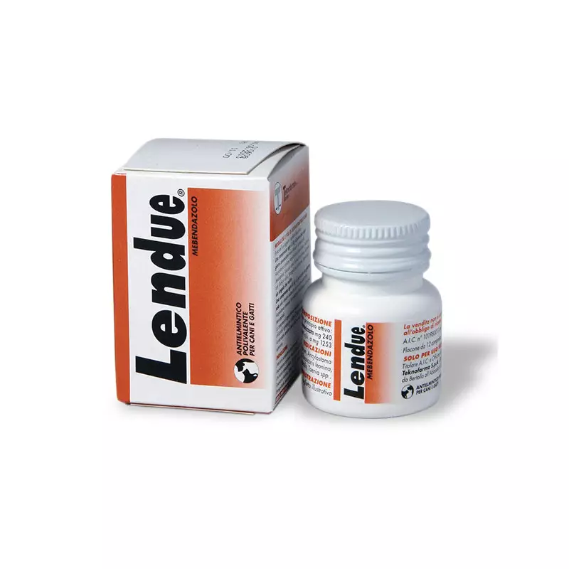 Teknofarma - Lendue compresse cani piccoli, medi e gatti - Antielmintico polivalente e vermifugo 70X240MG