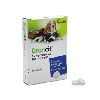 Bayer Animal Health - Droncit 6 Cpr 50 Mg Cani E Gatti - 