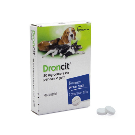 Bayer Animal Health - Droncit 6 Cpr 50 mg Hunde und Katzen - 