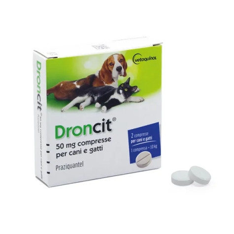 Bayer Animal Health - Droncit 2 Cpr 50 Mg Cani E Gatti - 