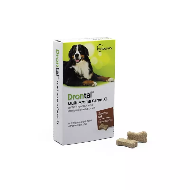 Vetoquinol - Drontal Multi Aroma Carne | Cani XL 8cpr