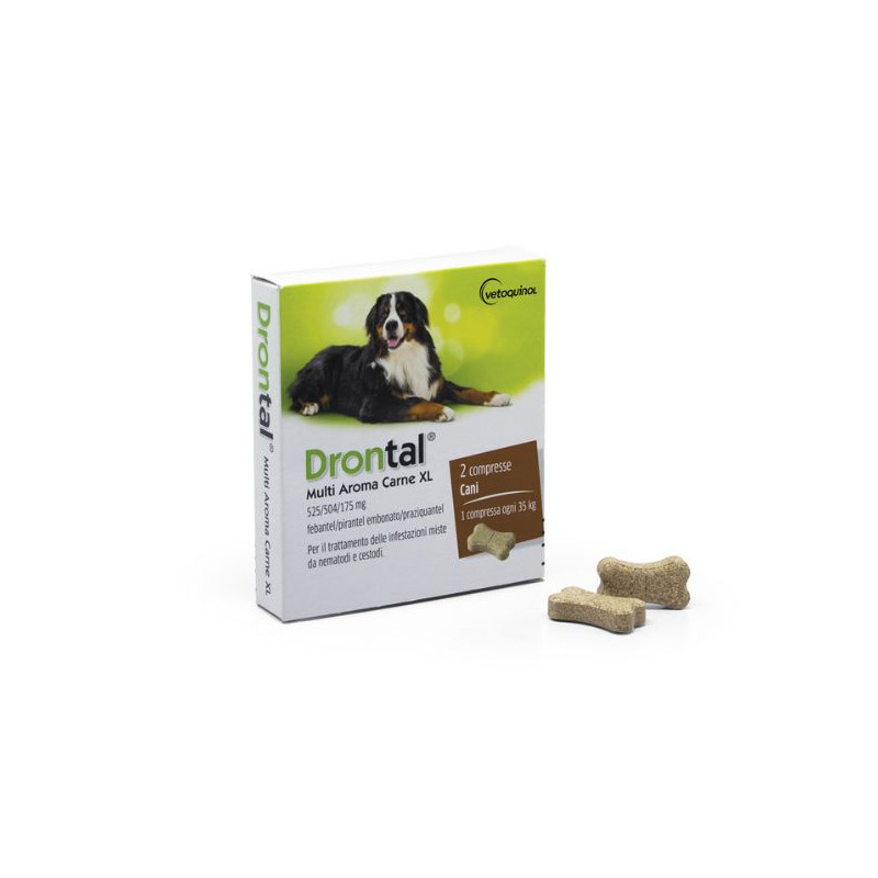 Vetoquinol - Drontal Multi Aroma Carne | Cani XL 2 comprimés Vetoquinol - Drontal Multi Aroma Carne | Cani XL 2 comprimés