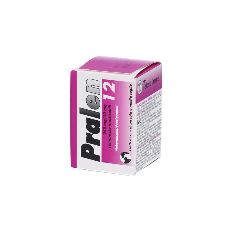 Teknofarma - Pralen comprimés pour gatti, cani di piccola et media taille - Antielmintico polivalente vermifugo 12 comprimés Teknofarma - Pralen comprimés pour gatti, cani di piccola et media taille - Antielmintico polivalente vermifugo 12 comprimés
