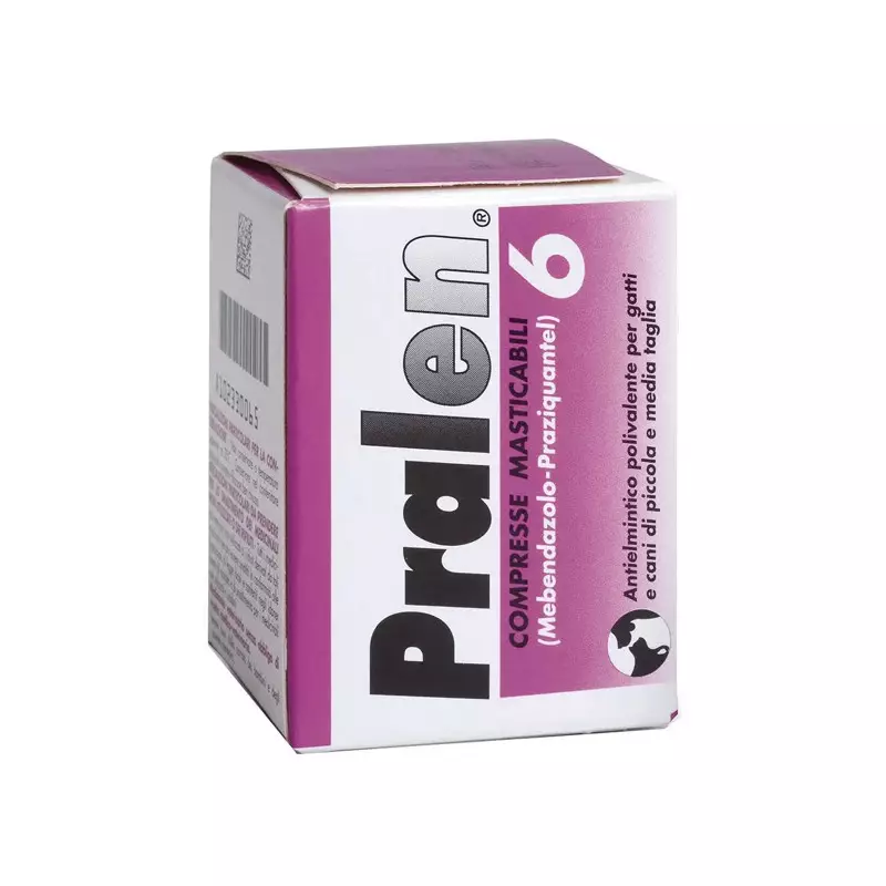 Teknofarma – Pralen-Tabletten für Katzen, kleine und mittelgroße Hunde – Mehrzweck-Wurf-Anthelminthikum 6 cpr