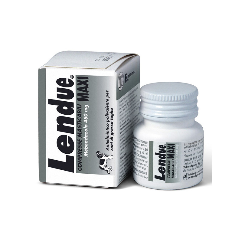 Teknofarma - Lendue maxi comprimés pour cani di media et grossa taille - Antielmintico polivalente vermifugo 35X480MG Teknofarma - Lendue maxi comprimés pour cani di media et grossa taille - Antielmintico polivalente vermifugo 35X480MG
