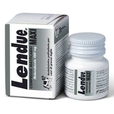 Teknofarma – Lendue Maxi-Tabletten für mittelgroße und große Hunde – Mehrzweck-Wurmbekämpfungsmittel, 35 x 480 mg –