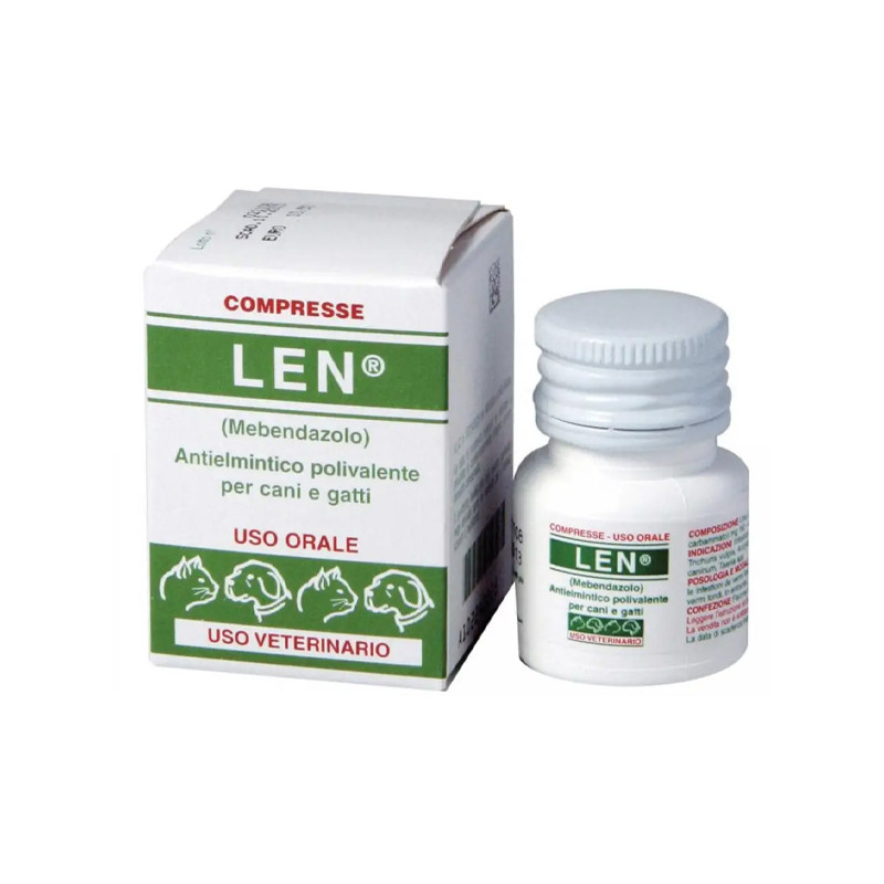 Teknofarma - Len tablets for dogs and cats - Multipurpose anthelmintic and vermifuge 20cpr