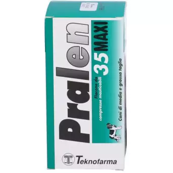 Teknofarma - Pralen maxi compresse per cani di media e grande taglia - Antielmintico polivalente vermifugo 35 cpr - 