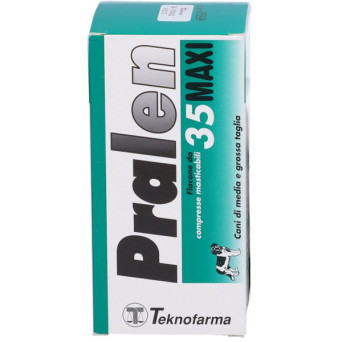 Teknofarma – Pralen Maxi-Tabletten für mittelgroße und große Hunde – Mehrzweck-Wurmbekämpfungsmittel, 35 Tabletten –