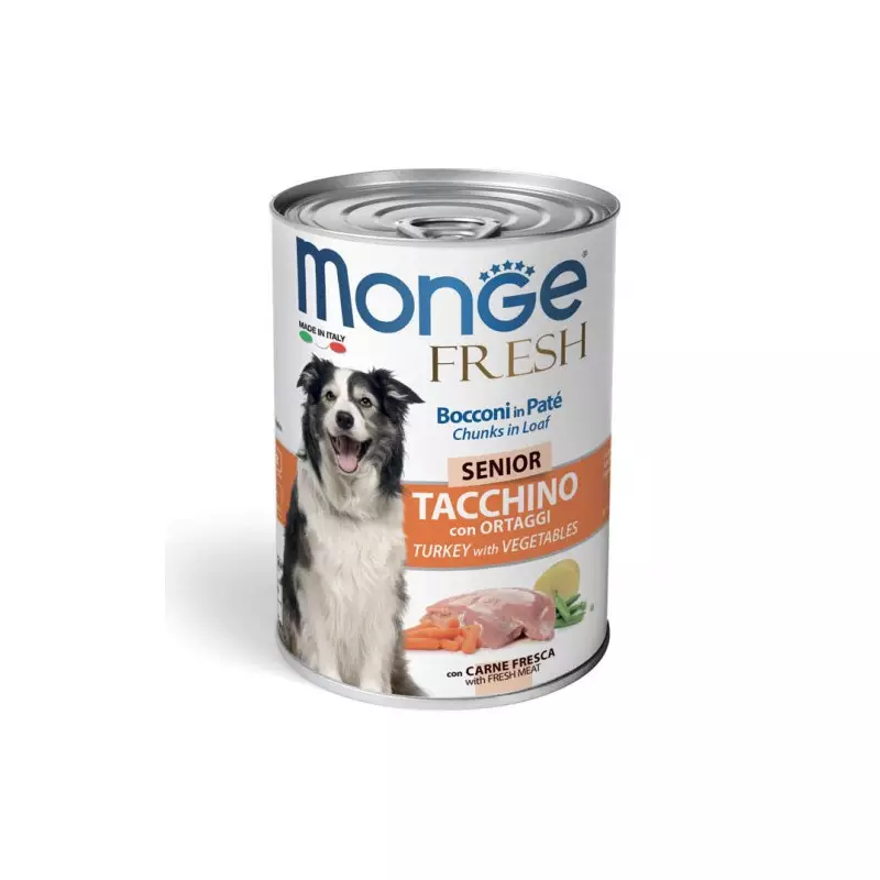 MONGE Senior Turkey with Vegetables 400 gr.