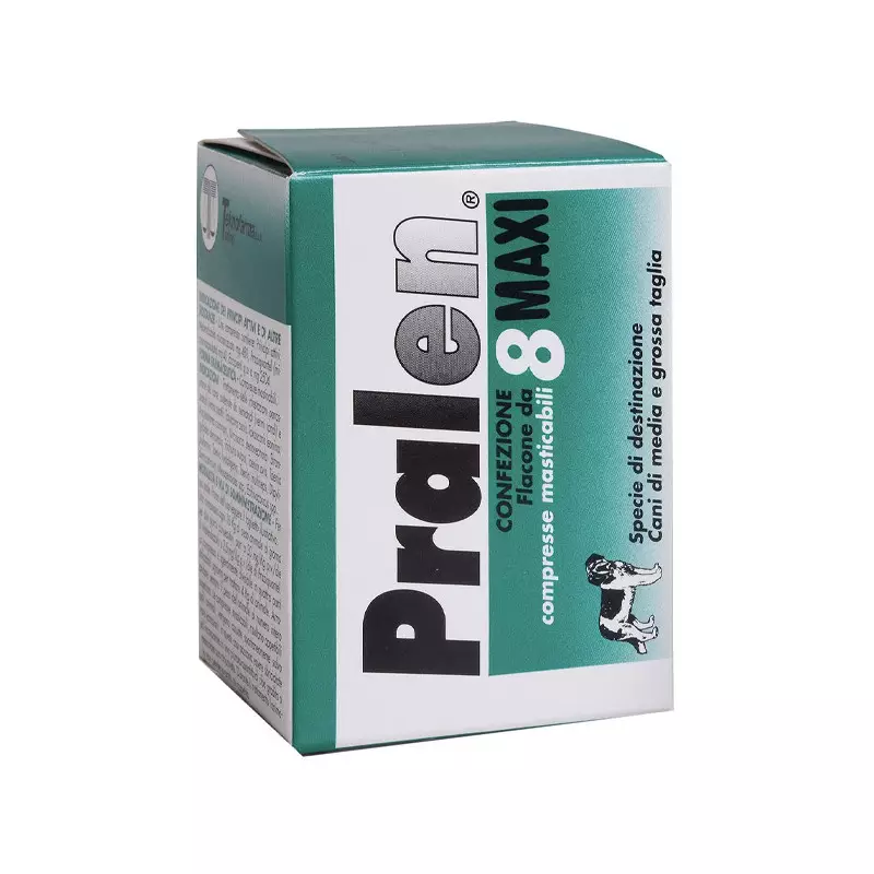 Teknofarma - Pralen maxi compresse per cani di media e grande taglia - Antielmintico polivalente vermifugo 120cpr Teknofarma - Pralen maxi compresse per cani di media e grande taglia - Antielmintico polivalente vermifugo 120cpr