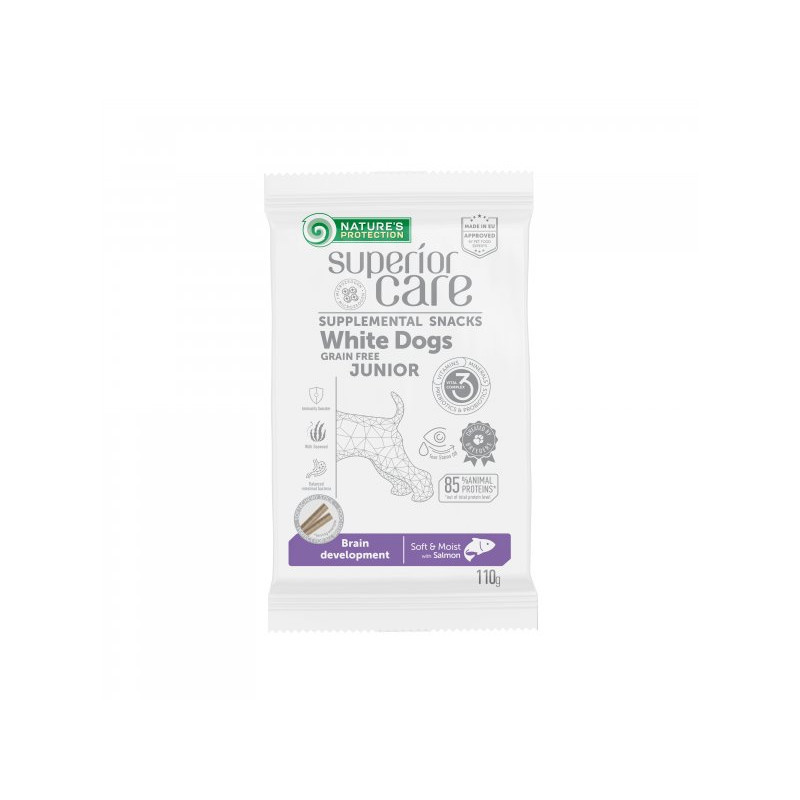 Nature's Protection Superior Care Dog Snack White Dogs Junior Brain Development Salmon 110 Gr Nature's Protection Superior Care Dog Snack White Dogs Junior Brain Development Salmon 110 Gr