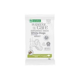 Nature's Protection Superior Care Cane Snack Weiße Hunde Hypoallergen Dental Pesce Bianco 150 Gr - 
