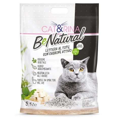 Record - Lettiera Ecologica Cat & Rina BeNatural al Tofu con Carbone Attivo 5,50LT - 