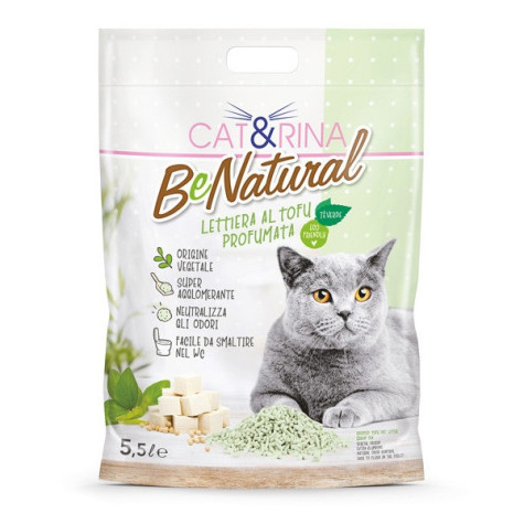 Record - Cat & Rina BeNatural Ökologisches Katzenstreu mit Tofu-Grüntee-Duft 5,50 LT -