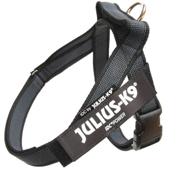 JULIUS K9 - Dog Harness Julius-k9 IDC Color & Gray Belt Harness Color Black Size 1 -
