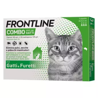 Frontline combo gatti 3 pipette 0,5 ml - 