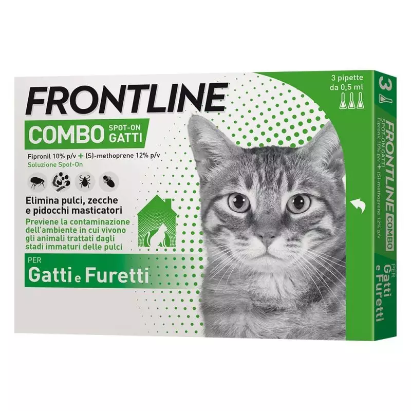Frontline combo gatti 3 pipette 0,5 ml Frontline combo gatti 3 pipette 0,5 ml