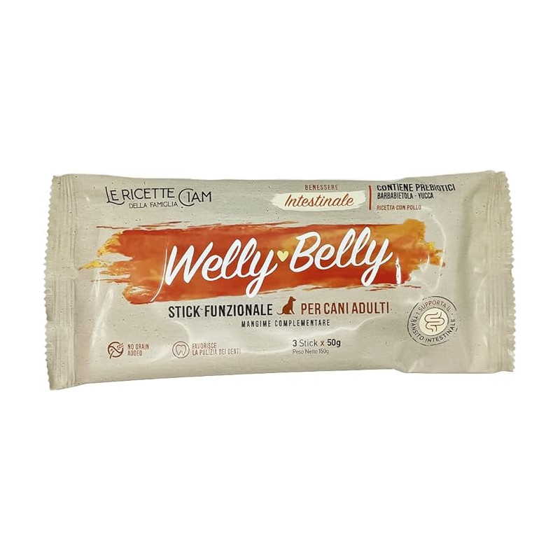 Welly belly stick funzionale cani benessere intestinale 150 g Welly belly stick funzionale cani benessere intestinale 150 g
