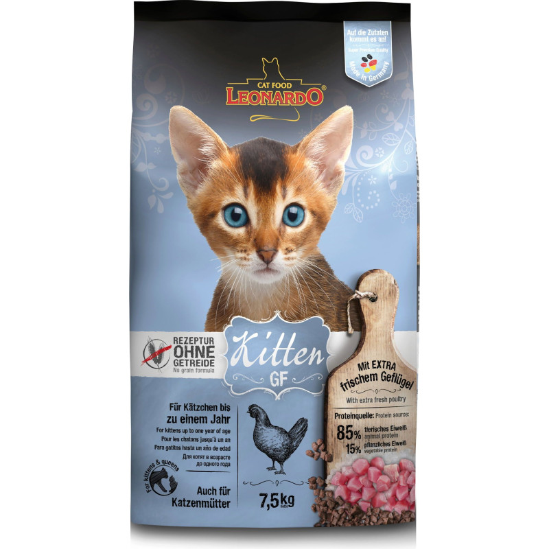 LEONARDO Kitten Grain free 7,5 Kg.