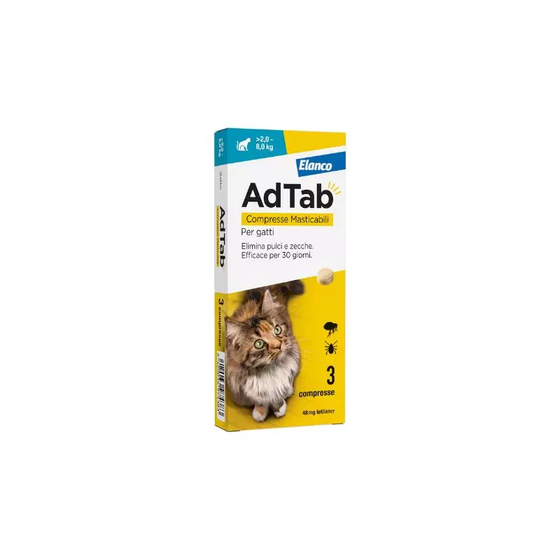 AdTab Cats 2-8 Kg 3 Tablets (48 Mg)