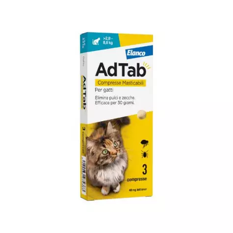 AdTab Cats 2-8 Kg 3 Tablets (48 Mg) - 