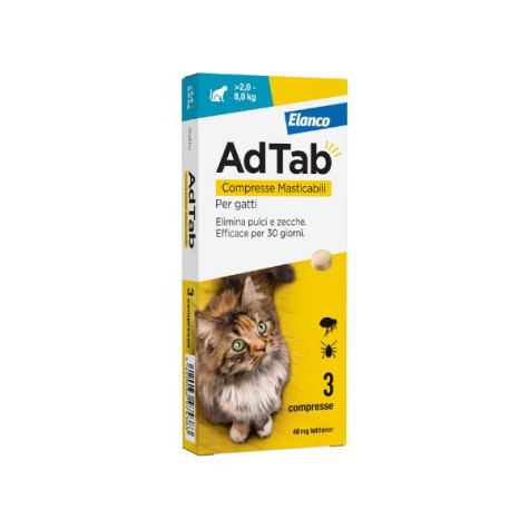 AdTab Gatti 2-8 Kg 3 Compresse (48 Mg) -