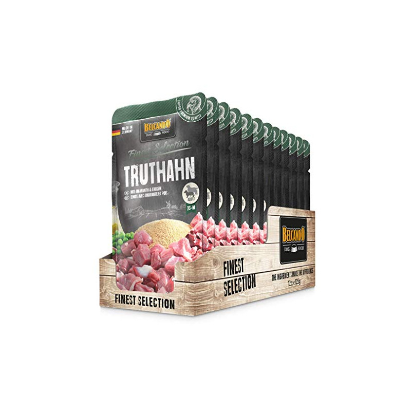 Belcando Dinde avec amaranto et petits pois 12x125 g. (sachets) Belcando Dinde avec amaranto et petits pois 12x125 g. (sachets)