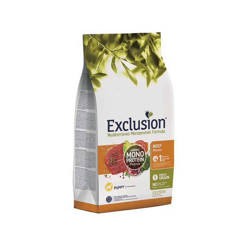 Exclusion - Mediterraneo Monoprotein Puppy Medium Breed with Beef 12 kg