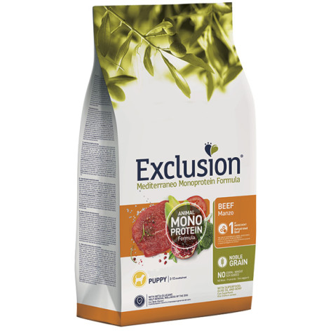 Exclusion - Mediterraneo Monoprotein Puppy Medium Breed avec Bœuf 12 kg