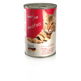 BEWI CAT Wet Meatinis Chicken 400gr x 6 cans -