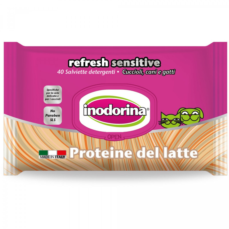 INODORINA lingettes PROTEINE lait 40 pièces