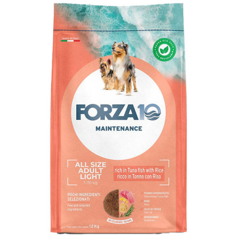 FORZA10 Chien Light Maintenance Thon et Riz 12,5 kg
