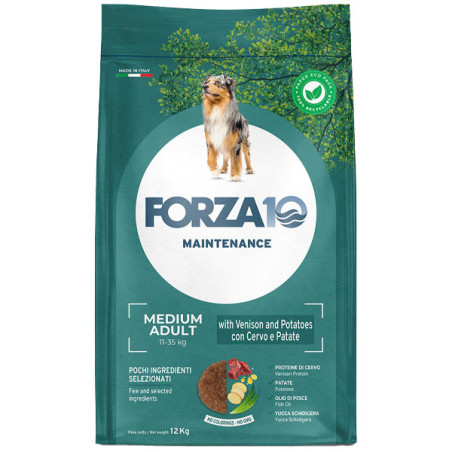 Forza10 Cane Adult Medium Cervo e Patate 12,5 kg - 