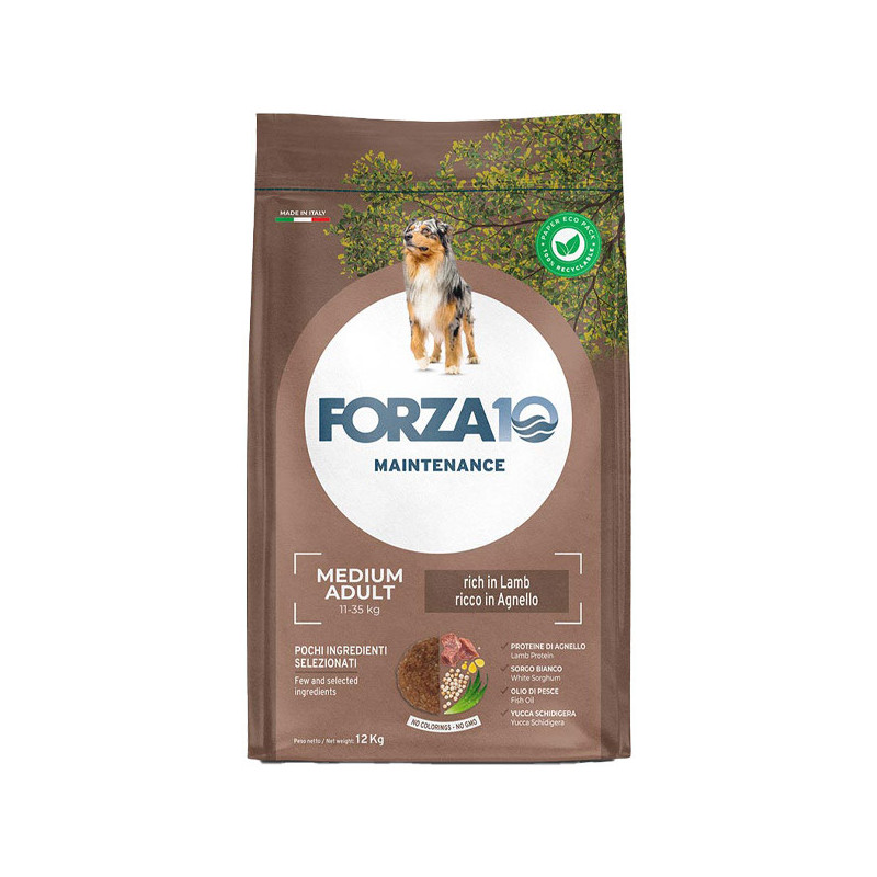 Forza10 Chien Adult Medium Maintenance Agneau Riz 12,5 kg Forza10 Chien Adult Medium Maintenance Agneau Riz 12,5 kg