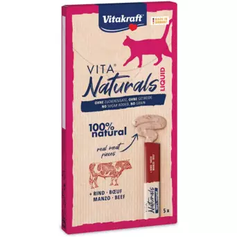 Vitakraft – Vita Naturals Katzen-Flüssigsnack Rind und Huhn -