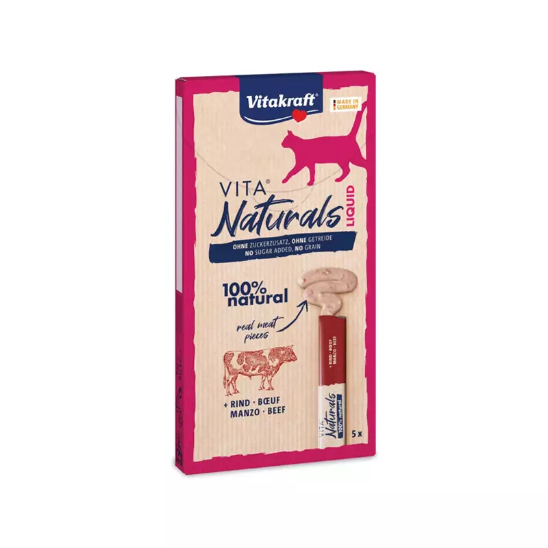 Vitakraft - Vita naturals cat liquid snack manzo e pollo Vitakraft - Vita naturals cat liquid snack manzo e pollo
