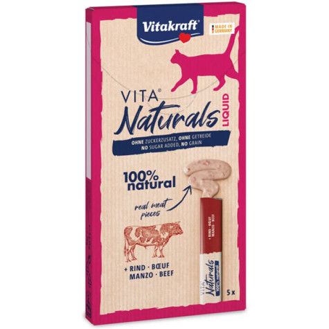 Vitakraft – Vita Naturals Katzen-Flüssigsnack Rind und Huhn - 