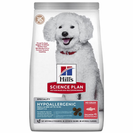 Hill's Pet - hypoallergener erwachsener kleiner Mini-Lachs 1,5 kg -