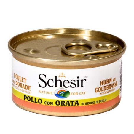 Schesir Gatto Filetti di Pollo con Orata in Brodo 70 gr. - 