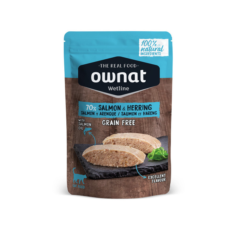 Ownat - Wetnat CAT adult salmon and herring 85 gr.