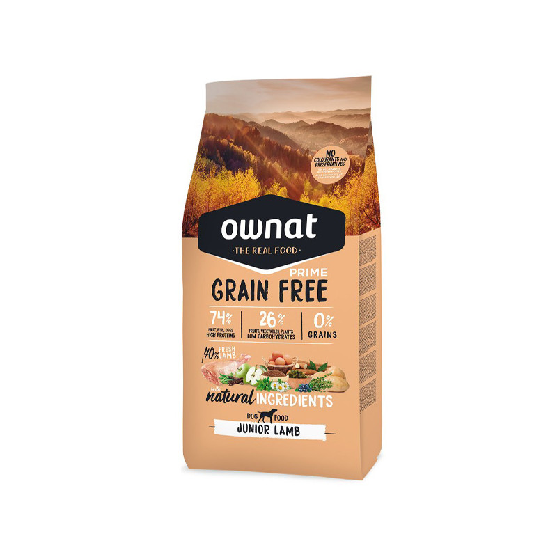 Ownat - grain free dog junior agnello fresco 3 kg