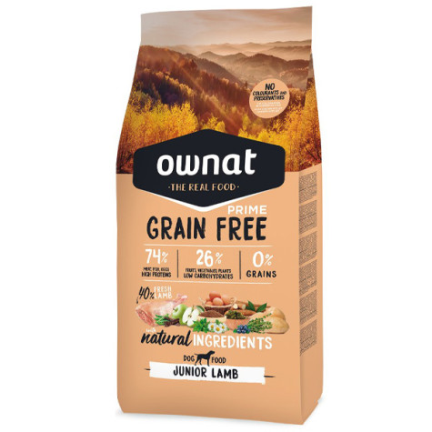 Ownat - grain free dog junior agnello fresco 3 kg - 