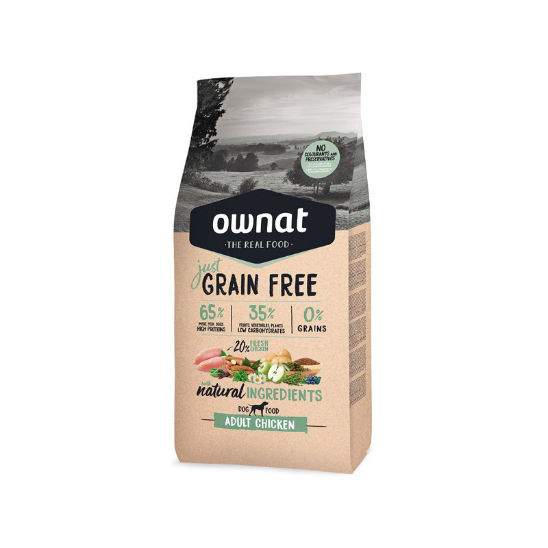 Ownat - Just grain free dog adult pollo 3 kg