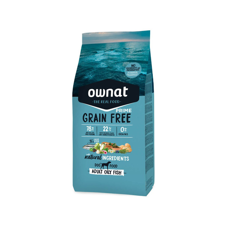 Ownat - grain free dog adult fresh blue fish 3 kg