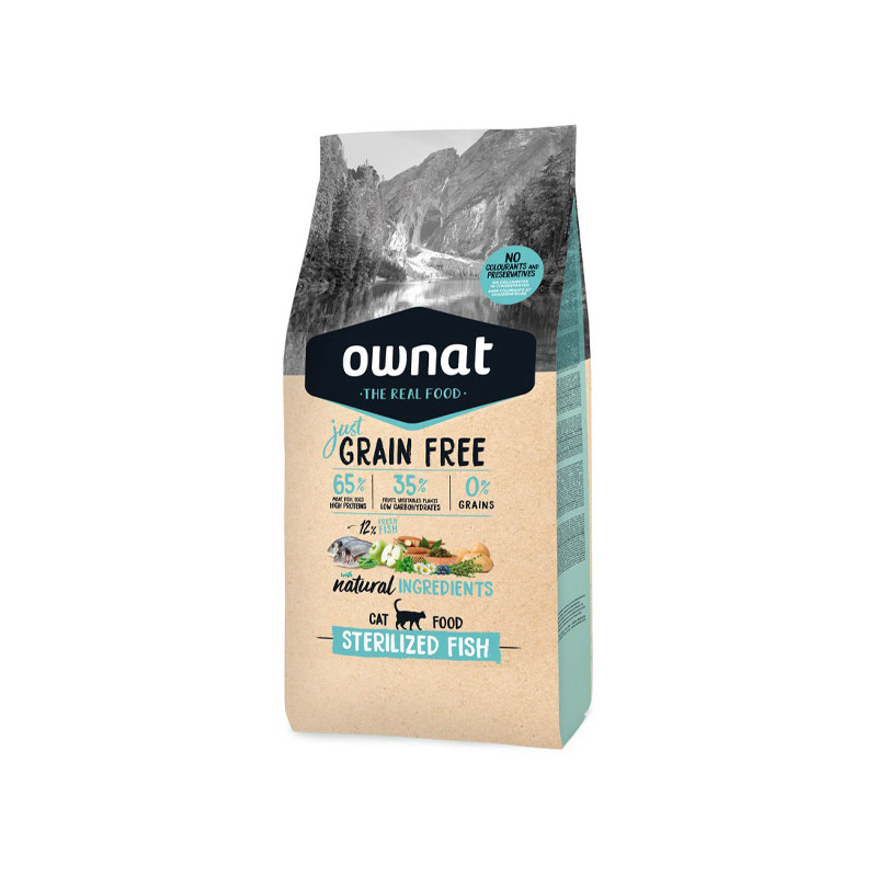 Ownat – getreidefreie, sterilisierte Katze mit Fisch, 3 kg