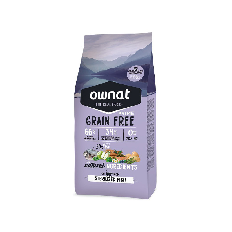 Ownat - grain free adult cat sterilized fresh fish 3 kg