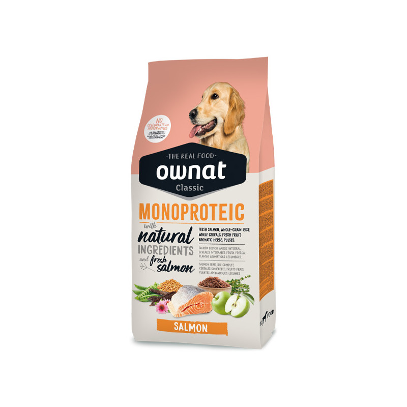 Ownat - Classic adult dog monoproteic fresh salmon 12 kg