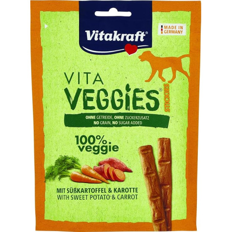 Vitakraft - Vita Veggie Dog Sticks Patate Dolci e Carote 80 Gr. -
