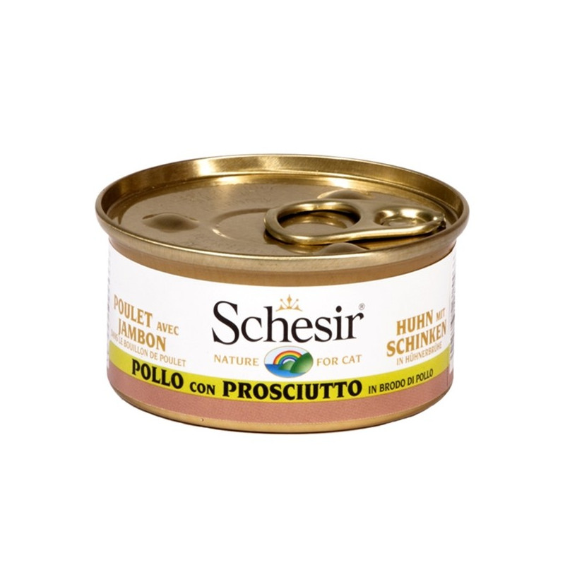 Schesir Chat poulet avec jambon in Brodo 70 g Schesir Chat poulet avec jambon in Brodo 70 g